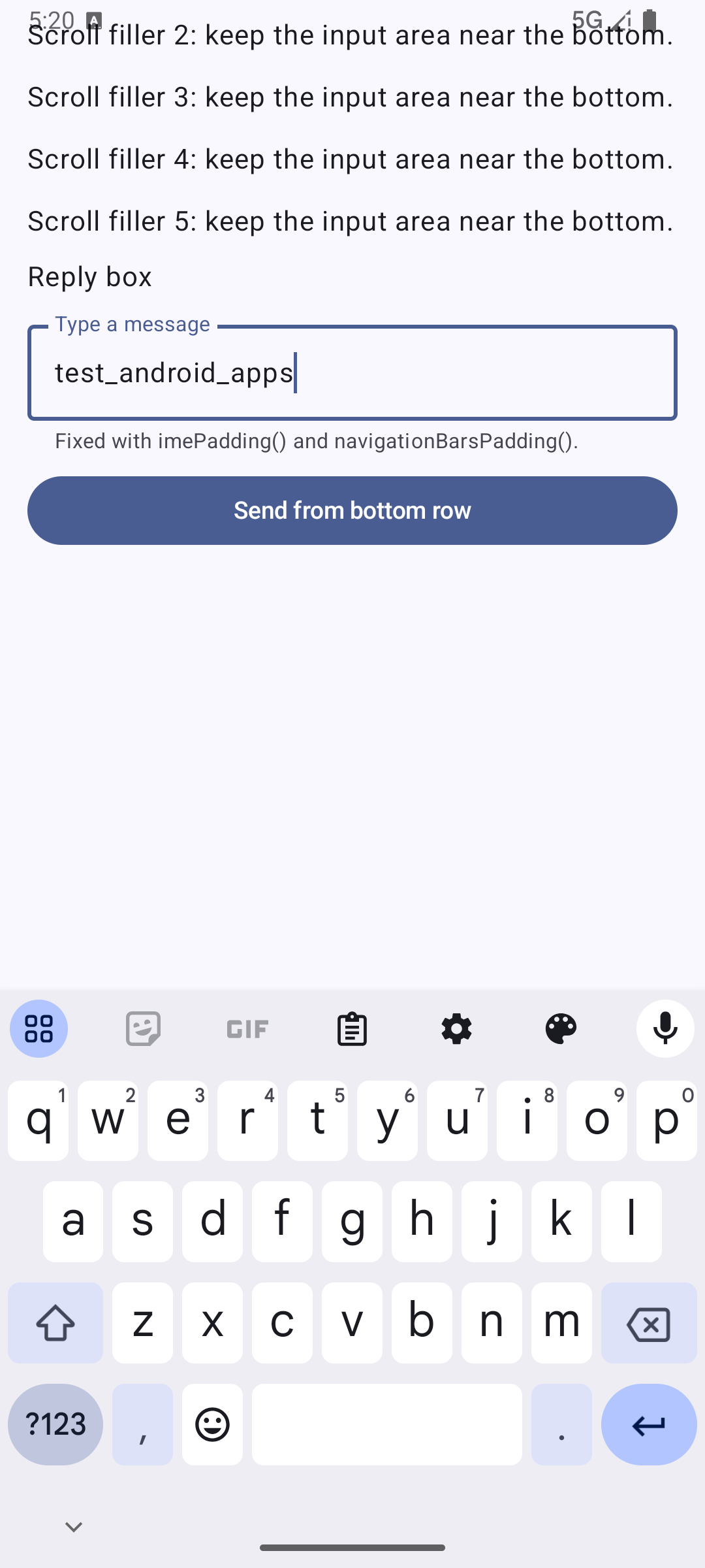 Test Android Apps QA 流程的 IME 打开状态